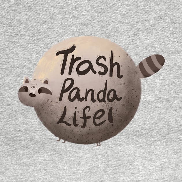 Trash panda life cartoon design by Cuteful